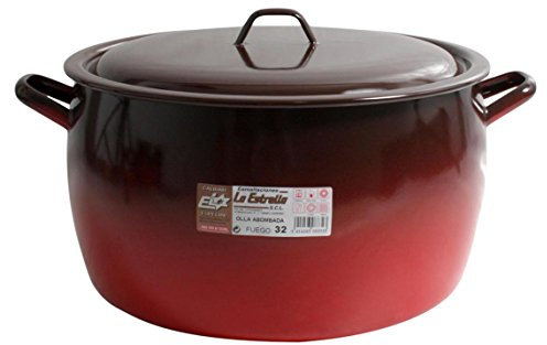 esmaltaciones la étoile Feu Marmite bombée avec Couvercle, 32 cm, 16 L