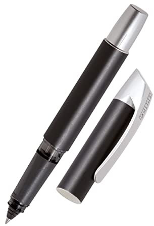 ONLINE Rollerball Campus Schwarz | Patronen-Rollerball mit ergonomischem Griffstück | Standard-Tintenpatronen | für Rechts- und Linkshänder | für Schule, Uni, Vielschreiber