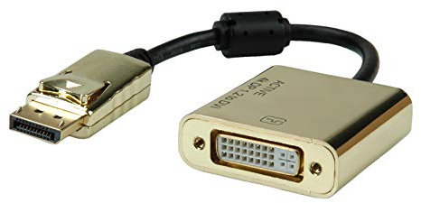 Rotronic ROLINE Gold Adaptador 4K DisplayPort-DVI, Activo, v1.2, DP ST - DVI BU