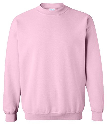 GILDAN 50/50 Adult Crewneck Sweat Felpa, Rosa (Light Pink Light Pink), Medium Uomo