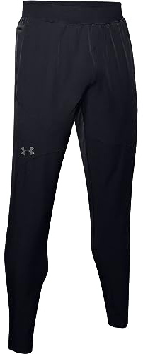 Under Armour Men's Stretch Woven Utility Tapered Workout PantsDISC , Black (001)/Pitch Gray , Small