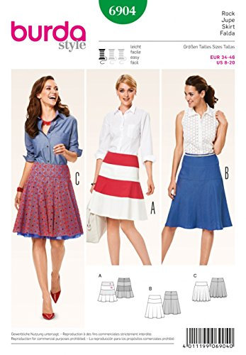 Burda Schnittmuster Rock mit H?ftpasse 6904
