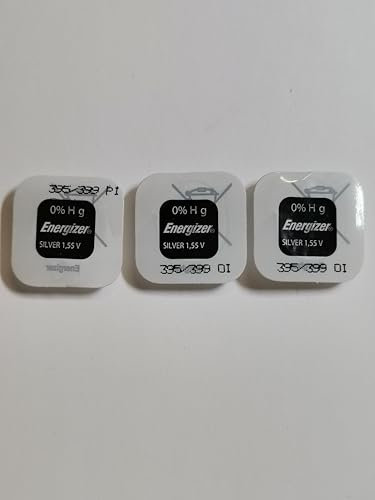 ENERGIZER Lot de 3 Blisters de 1 Pile Oxyde d'Argent pour montres 395/399 SR57