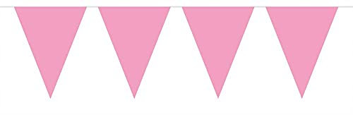 Folat Party Dekoration Wimpelkette 3 Meter – Baby Pink