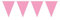 Folat Party Dekoration Wimpelkette 3 Meter – Baby Pink