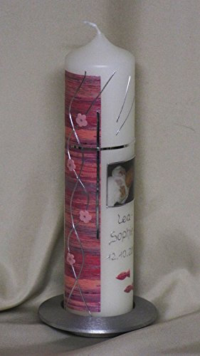 Fotokerze/Taufkerze mit Foto in 25 x 6 cm, inklusive Beschriftung und Foto ! R 70