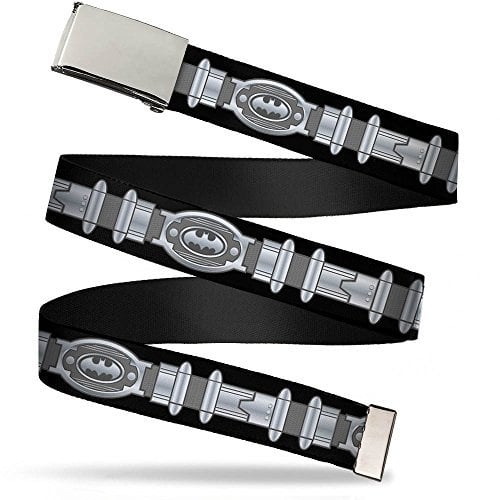 Buckle-Down Unisex's Web Batman Utility Belt Black/Gray, 1.5 Wide/Fits up to 42 Pant Size