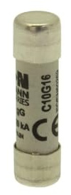 Eaton C10G16 Fuse Link, Low Voltage, 16 A, 500 V AC/10 x 38 mm, GL/GG, IEC