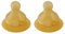 HEVEA Standard Hals Babyflaschensauger - Sauger für Glasflaschen mit langsamem Fluss für Neugeborene - Doppelpack - 100% Naturkautschuk 0-3 Monate