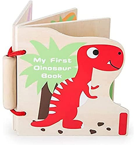 Small Foot foot 10107 Holzbuch „Meine ersten Dinos“, mehrfarbig
