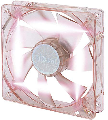 Akasa 12 cm LED Case Fan – Computer Cooling Components (29.75 dB, Red, 120 x 120 x 25 mm 12 V, 1700 Rpm)