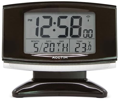 Acctim 71207 Acura Smartlite® Radio Controlled Alarm Clock, Black