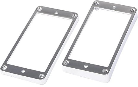 Ein Set von 2 Kurve Kunststoff Humbucker Pickup Rahmen Montage Ring 4 mm dicker Rahmen Chrom Tonabnehmer