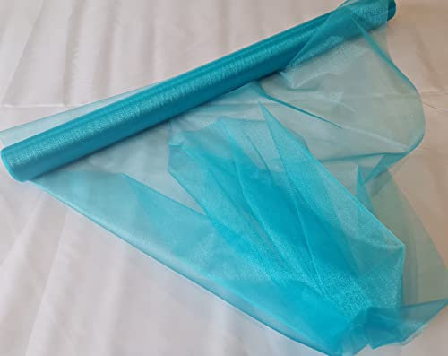 Organza Deko10 m x 70 cm - Stoff zum Dekorieren Organza Tisch Deko Stoff Dekostoff 10m Rolle Stoff Organza (türkis)