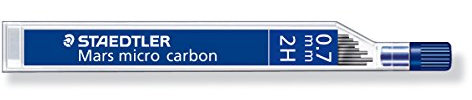Staedtler Leads for Mechanical Pencil Mars Micro 0.7 2H (Pack of 12)