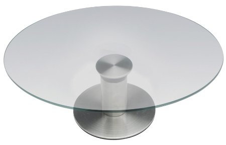 Weis Tortenplatte drehbar, Edelstahl/Glas, Silber, 30x8 cm