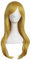 MapofBeauty 28 langes lockiges Haarspitzen Kostüm Cosplay Perücke (golden/gelb)