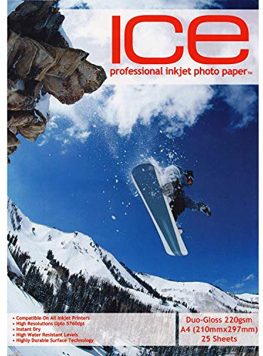 ICE Fotopapier, A4, doppelseitig glänzend/glänzend, 220 g/m² A4 weiß