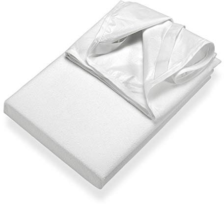 SETEX Wasserdichter Frottee Matratzenschutz, 200 x 200 cm großer Matratzenschoner, Generation, Weiß