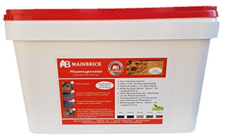 Mainbrick Pflasterfugenmörtel Fix-Fertig Fugenmörtel Terracotta 15 kg - Kein Unkraut, Wasserdurchlässig,