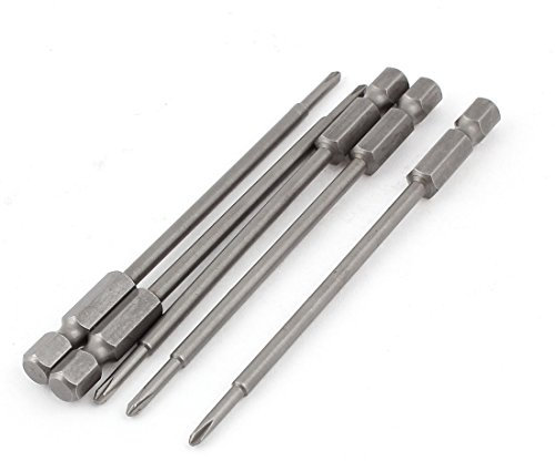 Sourcingmap 1/4inch Hex Shank 2.5mm PH1 Cross Head Phillips Screwdriver Bits 5pcs