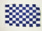 AZ FLAG - Drapeau Damier Bleu et blanc - 45x30 cm - Pavillon À Damiers 100% Polyester Avec Deux Cordelettes - 20g