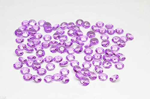 Creativery 100 Dekosteine Diamanten 12mm (lila/Purpur 465) // Deko-Steine Diamanten 1,2 cm Streudeko Tischdeko Steine Diamonds Kristall Hochzeit Streuteile