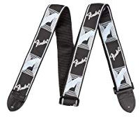 Fender Guitar Strap Monogrammed 2'' Black/Light Grey/Blue