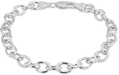 Tuscany Silver Armband Sterling Silber Oval 20cm/8'