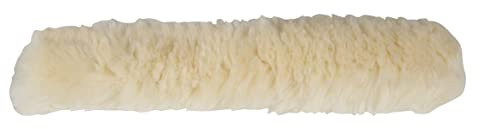 PFIFF 003379 Bodenblende für Pferde, Nasenpolster Nasenschoner, Lammfell, Naturfarben Pferd 31 cm
