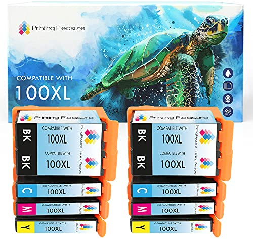 10 (2 SETS + 2 BLACK) Compatible 100XL Ink Cartridges for Lexmark S300 S301 S305 S308 S405 S408 S505 S605 S815 S816 Pro 202 205 208 209 705 706 805 901 905 - Black/Cyan/Magenta/Yellow, High Capacity