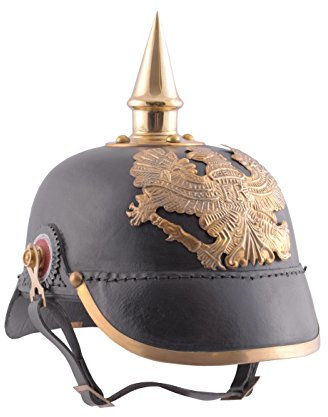 Battle-Merchant Pickelhaube der Preußischen Infanterie - Von 1889 - Aus Leder