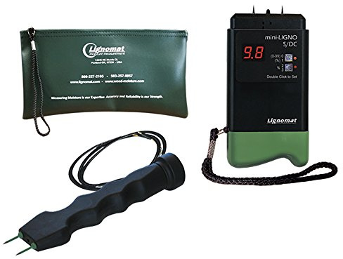 Lignomat S4-P & Mini-Ligno SD/C Package - Moisture Meter Detector Device with E14-M Electrode - Humidity and Moisture Meter for Construction, Maintenance, Floor & Wall Inspection