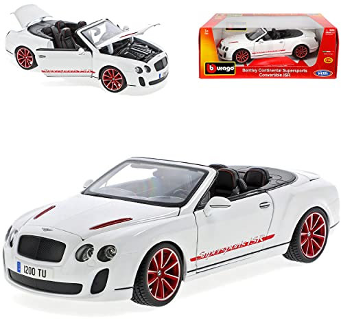 Bburago Bentley Continental SupeRSports Cabrio ISR Weiss 2. Generation Ab 2011 1/18 Modell Auto