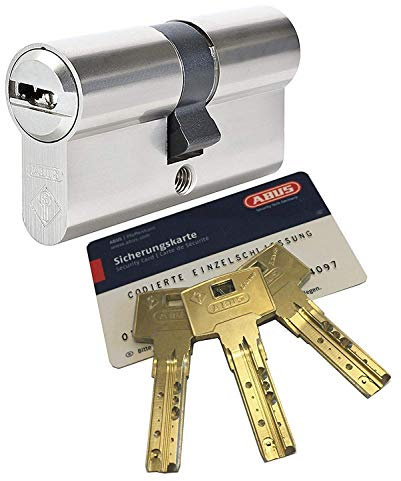 ABUS Bravus.3000 Sicherheits - Doppelzylinder mit 3 Schlüssel, Länge 35/55mm mit Sicherungskarte und höchstem Kopierschutz, Zusatzausstattung: Not- u. Gefahrenfunktion und erhöhter Bohr- u. Ziehschutz BS01 (Ziehschutz nur kernbezogen)