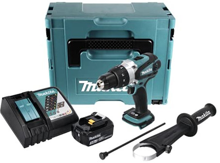 Makita DHP 458 RF1J Akku Schlagbohrschrauber 18 V 91 Nm + 1x Akku 3,0 Ah + Ladegerät + Makpac