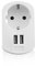 Ewent Adattatore Presa USB,Adattatore da viaggio,Caricabatterie Universale con Presa Schuko e 2 Porte USB 3.1, Caricatore USB per iPhone, Samsung Galaxy, Smartphone Android, Tablet - Bianco, Compatto