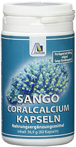 Avitale Sango Coral Calciumkapseln, 60 Stück, 1er Pack (1 x 37 g)
