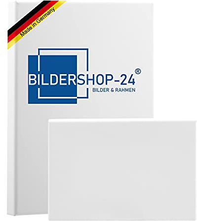 Bildershop-24 Bespannter Keilrahmen Galerie Leinwand (unbedruckt), 80x80cm, 260g/m² (100% PES), 39 mm (Premium)