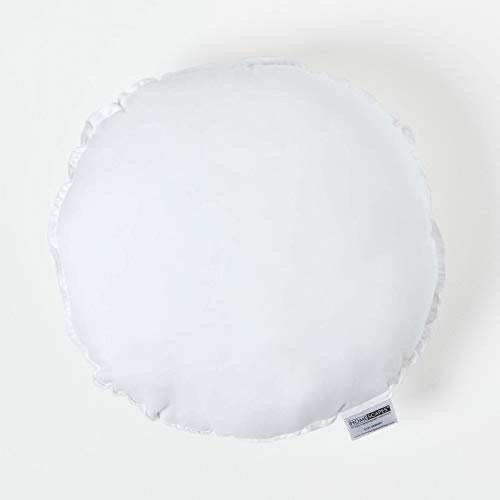 Homescapes runde Kissenfüllung, Füllkissen aus silikonisierter Super-Mikrofaser, ideal als Innenkissen für DIY-Sofakissen/Zierkissen, 50 cm