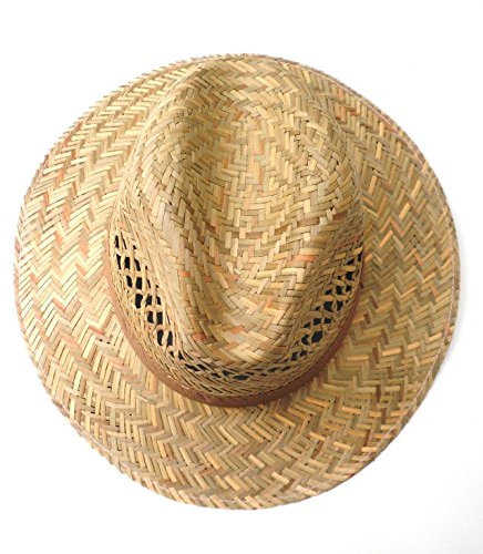 Chapeau de paille Homme/Femme rebord droit - beige - S