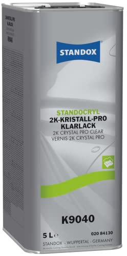 Standox Standocryl 2K-Kristall Pro Klarlack K9040 5L hochreaktiver 2-Komponenten-Klarlack für die Kleinschaden-, Teil- und Ganzlackierung