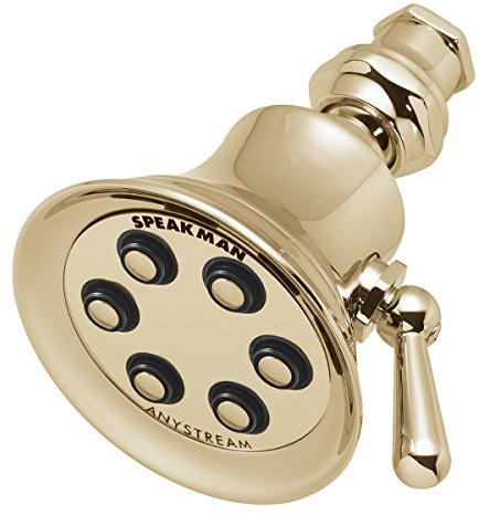 Speakman S-2254-PB Showerhead, 2.5 GPM, Polished Brass
