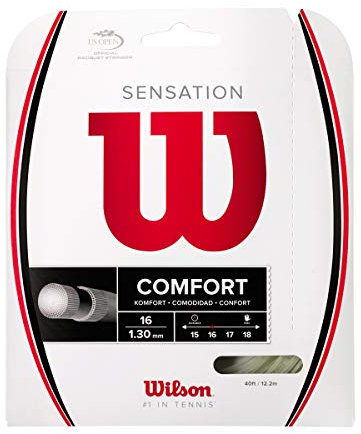 Wilson WRZ941000 Corda da Tennis Sensation, 12.2 m, Unisex, Natural, 1.30 mm