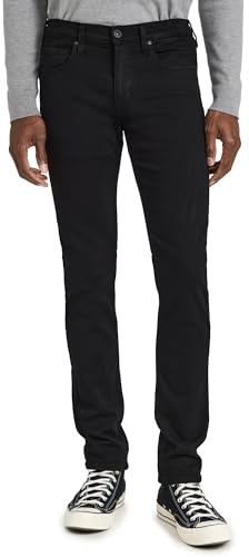PAIGE Men's Lennox Transcend Slim Jeans 32, Black Shadow, 30