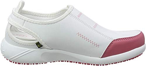 Oxypas Chaussures de Travail Femme - Lilia - Chaussure de Sécurité Légère et Confortable avec Fermeture, idéale pour Les Soins, la Cuisine ou l'intérieur, Antidérapante, Rose, 36 EU