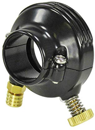 Black Old School “Black ‘N Brass” Custom Throttle Housing for 1 Harley Big Twin/Sportster Handlebars & Custom Motorcycles w/Single 1/4-20 Threaded Throttle Cable – Brass Fittings - Chopper Bobber