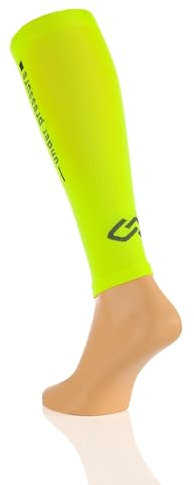 Sport Kompressions Tubes 'under pressure' Competition/Runattack (Kompression: 20-22mmHg) (neon gelb, M (Wadenumfang: 30-38cm))