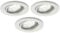Trango 3er Set LED Einbaustrahler in Rund Weiß 6729-036B-AK inkl. 3x 3 Watt GU10 LED Leuchtmittel 3000K warmweiß, Einbauleuchten, Deckenspots, Einbauspots, Deckenleuchte