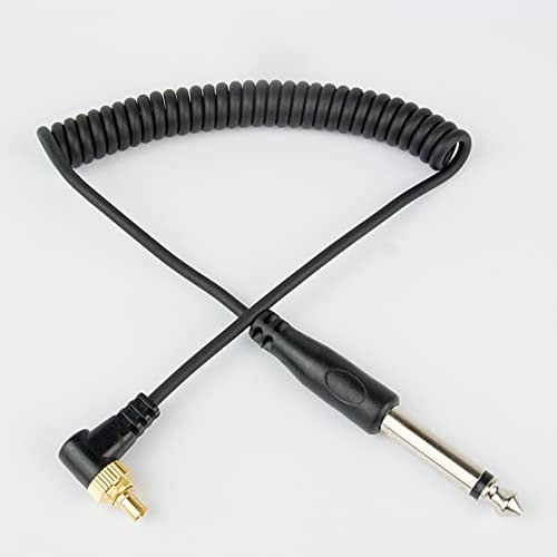DSLRKIT 6,35 mm (1/10,2 cm) auf Stecker Flash PC Sync Kabel Schnur mit Drehverschluss
